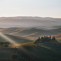 Buy canvas prints of Podere Belvedere Villa in Val d'Orcia Region in Tuscany, Italy   by Dietmar Rauscher