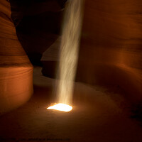Buy canvas prints of Antelope Canyon with Light Ray by Dietmar Rauscher