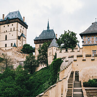 Buy canvas prints of Yard of Karlstejn Castle in Czech Republic  by Dietmar Rauscher