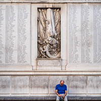 Buy canvas prints of War Memorial on the Moretti Scarpari Wing of the City Hall Palaz by Dietmar Rauscher