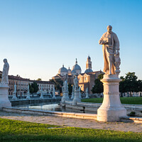Buy canvas prints of Prato della Valle Main Square in Padua, Italy at Sunrise in the  by Dietmar Rauscher