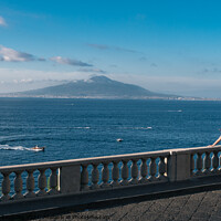 Buy canvas prints of Bay of Naples with Mount Vesuvius seen from Sorrento by Dietmar Rauscher