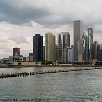 Buy canvas prints of Chicago Skyline Cityscape by Dietmar Rauscher