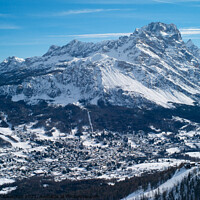 Buy canvas prints of Snow Covered Skiing Resort Cortina d' Ampezzo by Dietmar Rauscher