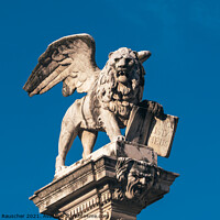 Buy canvas prints of Winged Lion of Saint Mark on Piazza dei Signori, Padua by Dietmar Rauscher