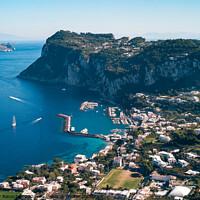 Buy canvas prints of Marina Grande on Capri Island From Above by Dietmar Rauscher
