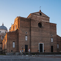 Buy canvas prints of Basilica Santa Giustina in Padova, Italy at Sunrise by Dietmar Rauscher