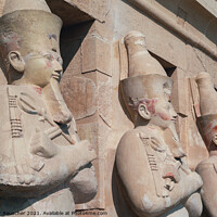 Buy canvas prints of Osiris Statues in the Mortuary Temple of Hatshepsut by Dietmar Rauscher