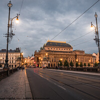 Buy canvas prints of Legion Bridge and Narodni Divadlo National Theater in Prague in  by Dietmar Rauscher