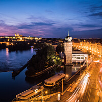 Buy canvas prints of Prague Cityscape at Night by Dietmar Rauscher