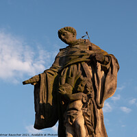 Buy canvas prints of Statue of Saint Nicholas of Tolentino on Charles Bridge by Dietmar Rauscher