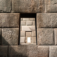 Buy canvas prints of Three Windows in Inca Wall in Coricancha Ruins by Dietmar Rauscher