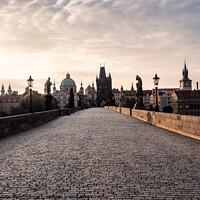 Buy canvas prints of Charles Bridge in Prague in the Morning by Dietmar Rauscher