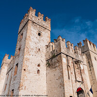 Buy canvas prints of Scaliger Castle in Sirmione, Italy  by Dietmar Rauscher