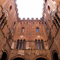 Buy canvas prints of Courtyard of the Podesta in the Palazzo Pubblico in Siena by Dietmar Rauscher