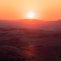 Buy canvas prints of Sunrise in the Hills of Montalcino by Dietmar Rauscher