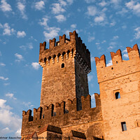 Buy canvas prints of Scaligero Castle in Sirmione on Lake Garda, Italy by Dietmar Rauscher