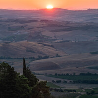 Buy canvas prints of Sunrise in the Hills of Montalcino by Dietmar Rauscher