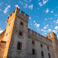 Buy canvas prints of Sirmione Scaliger Castle Battlements by Dietmar Rauscher