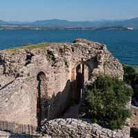 Buy canvas prints of Grottoes of Catullus in Sirmione on Lake Garda by Dietmar Rauscher