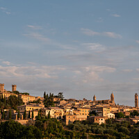 Buy canvas prints of Montalcino Cityscape on a Summer Morning by Dietmar Rauscher