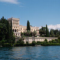 Buy canvas prints of Villa Borghese on Isola del Garda Island by Dietmar Rauscher