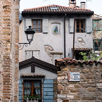 Buy canvas prints of Grado Old Town Stone Houses in Italy by Dietmar Rauscher