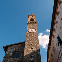 Buy canvas prints of Palazzo dei Priori Montalcino Clock Tower by Dietmar Rauscher