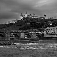 Buy canvas prints of Marienberg Fortress and Main Bridge in Wurzburg by Dietmar Rauscher