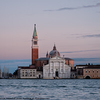 Buy canvas prints of San Giorgio Maggiore Church and Tower in the Evening by Dietmar Rauscher