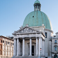 Buy canvas prints of San Simeone Piccolo Church on Canal Grande in Venice, Italy by Dietmar Rauscher