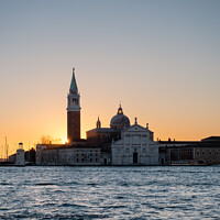 Buy canvas prints of San Giorgio Maggiore Church at Sunrise in Venice by Dietmar Rauscher