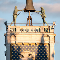 Buy canvas prints of Saint Mark's Clocktower in Venice with Moors striking Bell by Dietmar Rauscher