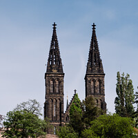 Buy canvas prints of Vysehrad Basilica in Prague, Czech Republic by Dietmar Rauscher