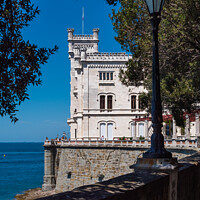 Buy canvas prints of Castello di Miramare Castle in Italy by Dietmar Rauscher