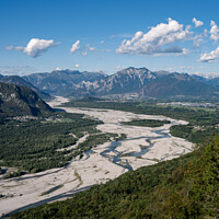 Buy canvas prints of Tagliamento River Valley in Friuli, Italy by Dietmar Rauscher