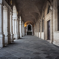 Buy canvas prints of Basilica Palladiana First Floor Arcade in Vicenza by Dietmar Rauscher