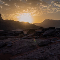 Buy canvas prints of Wadi Rum Sunset in Jordan by Dietmar Rauscher