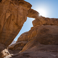 Buy canvas prints of Um Frouth Rock Arch in Wadi Rum by Dietmar Rauscher