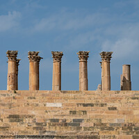 Buy canvas prints of Temple of Artemis Colums in Gerasa, Jordan by Dietmar Rauscher