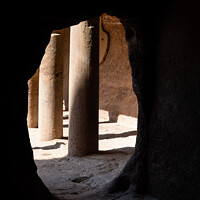 Buy canvas prints of Urn Tomb Colonnade Detail in Petra, Jordan by Dietmar Rauscher