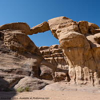 Buy canvas prints of Um Frouth Rock Arch in Wadi Rum by Dietmar Rauscher