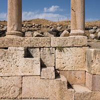 Buy canvas prints of Stairs at the Cardo Maximus in Gerasa or Jerash by Dietmar Rauscher