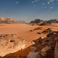 Buy canvas prints of Wadi Rum Desert Landscape in Jordan by Dietmar Rauscher