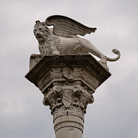 Buy canvas prints of Lion of Saint Mark Column in Vicenza by Dietmar Rauscher