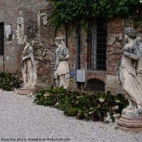 Buy canvas prints of Muse Statues Garden of the Olympic Theater in Vicenza by Dietmar Rauscher
