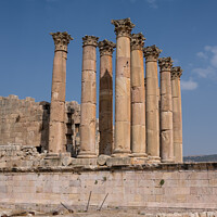 Buy canvas prints of Artemis Temple Columns in Gerasa, Jordan by Dietmar Rauscher