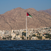 Buy canvas prints of Flag of the Arab Revolt in Aqaba by Dietmar Rauscher