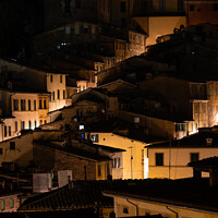 Buy canvas prints of Houses in Siena, Italy at Night by Dietmar Rauscher