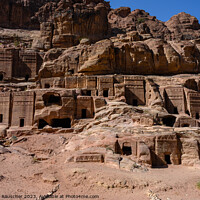Buy canvas prints of Petra Street of Facades Nabataean Tombs by Dietmar Rauscher